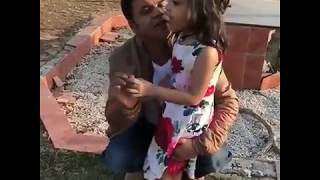 Rajpal Yadav teaching his daughter how to Say happy Republic Day