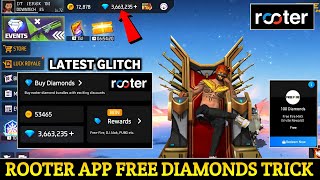 How To Use Rooter App For Free Fire Diamonds | Rooter App Se Diamonds Redeem Kaise Kare | 2024 Trick