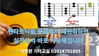 펜타토닉스케일 2번폼의 비밀 / 폼을 분해해서 패턴화 해야 활용하기 쉽습니다 / 서정완기타교실