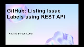 GitHub: Listing Issue Labels using REST API