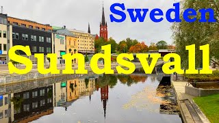 Walking around Sundsvall (Sweden) || Прогулка по осеннему Сундсваллю (Швеция)