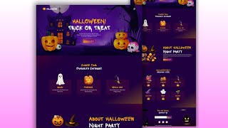 Build A Responsive Halloween Website Design using HTML CSS And JavaScript