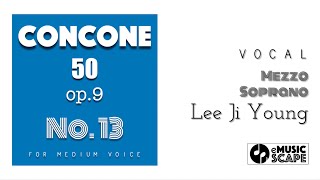 Concone 50, Op.9 No.13 (Medium Voice with Vocal)