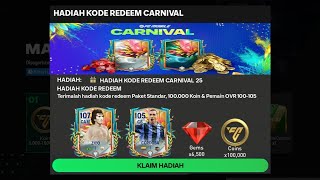 3 KODE REDEEM FC MOBILE TERBARU HARI INI CLAIM PEMAIN CARNIVAL 107 GRATIS | CARA REDEEM FC MOBILE‼️