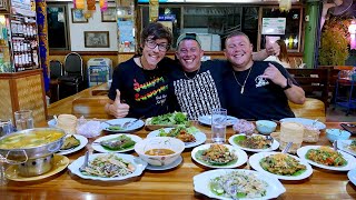 14 Unique Northern Thai Foods (Pork Brain + Honeycomb) MARATHON Thai Meal w Friends from Hawaii