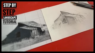 Drawing lessons for beginners | Lesson 41 | How to draw a realistic landscape