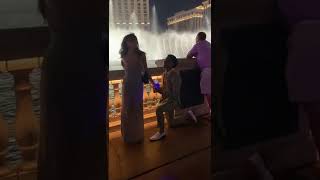 SHE SAID YES!! full YouTube video coming out soon!!! #vegas #proposal #yes #shorts ￼