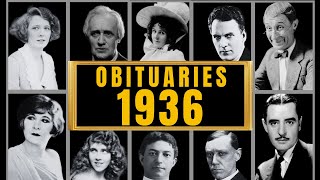 Famous Hollywood Celebrities We've Lost in 1936 - Obituary in 1936