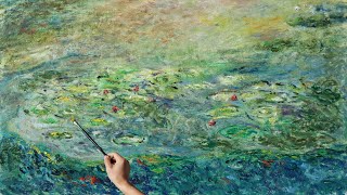 How was the impressionist oil painting landscape completed? Water lily. Episode 117