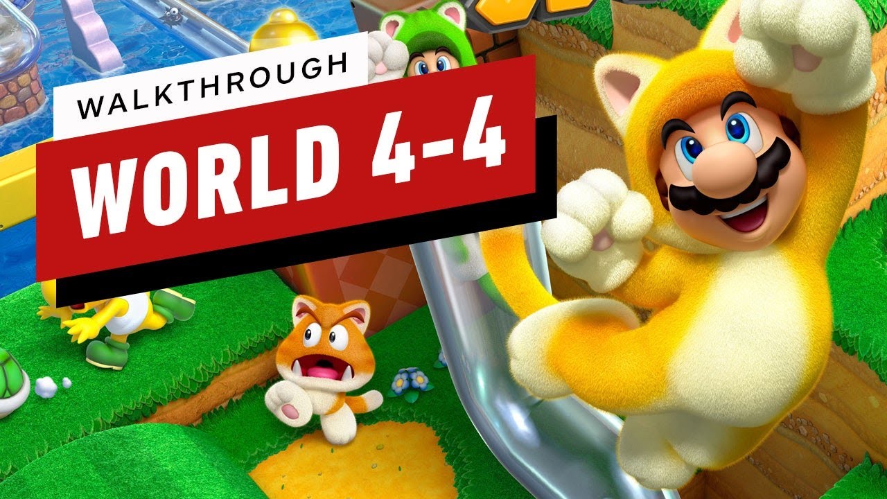 Super Mario 3D World Walkthrough - World 4-4: Big Bounce Byway - YouTube