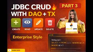 JDBC CRUD Operations in Java (Enterprise Style) | DAO + Transactions Explained | (Part 3)