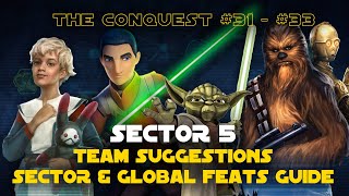 Hard Sector 5 Feats Guide | The Conquest #31 - #33 SWGOH