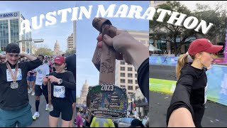 THE 2023 AUSTIN MARATHON | race prep, live footage, start to finish!