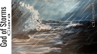 Storm Ciara Seascape Acrylic painting