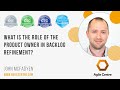 What is the role of the product owner in backlog refinement?