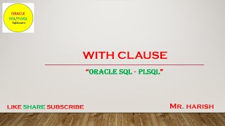 Oracle WITH Clause