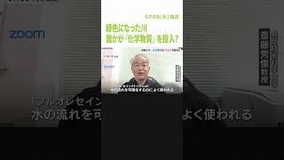 川が緑色に『何者かが化学物質を投げ入れた可能性も』　入浴剤などに使用の物質を検出（2023年7月6日）#Shorts