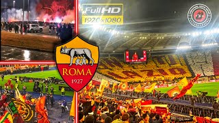 TIFOSI GIALLOROSSI CURVA SUD ROMA SPECTACULAR SHOW CHOREO ON DERBY DELLA CAPITALE • SERIE A • FT 2-0