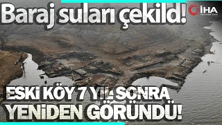 Barajla Sular Altında Kalan Eşelek Köyü Kuraklıkla Gün Yüzüne Çıktı