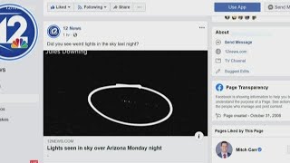 Strange lights spotted in the sky over the West Valley