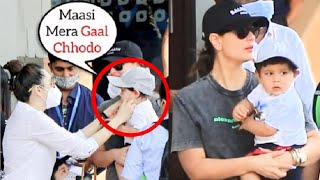 Kareena Kapoor With Sons Jeh Ali Khan & Taimur Ali Khan Leave For Vacation Wit Maasi Karishma Kapoor