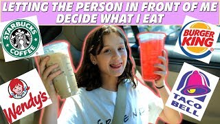 Letting the Person in Front of Me Decide What I Eat! | Hayley LeBlanc