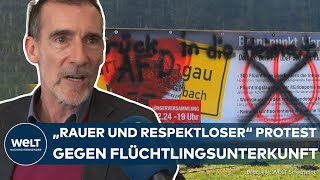 PROTEST GEGEN FLÜCHTLINGSUNTERKUNFT: \