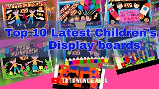 Top 10 children’s Day display boards | Bulletin board for children’s day | Display Board decorations