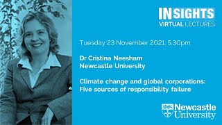 Climate change \u0026 global corporations: Five sources of responsibility failure by Dr Cristina Neesham