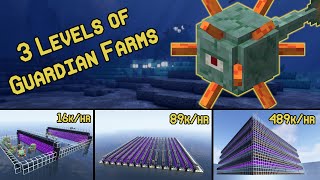 My 3 Levels of Guardian Farms for Minecraft