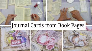 Journal Cards from Book Pages