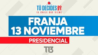 Franja electoral presidencial 13-11-2021