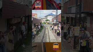 มุมมองหน้ารถ! เมื่อรถไฟวิ่งผ่านตลาดร่มหุบ #train #รถไฟ #railway #shorts #dangerous