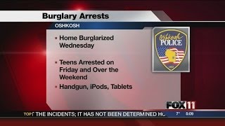 Teens arrested in Oshkosh burglaries