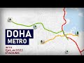 Evolution of the Doha Metro 2019-2022 (with Qatar World Cup stadiums)