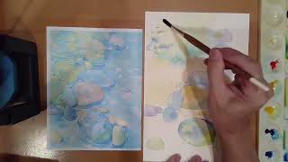 How to paint stone water light with watercolor/Awin's Art studio/胡志強樂齡創藝課（不歸樂齡創藝課）/石頭水光/