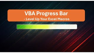 VBA Progress Bar: Level Up Your Excel Macros | #vba