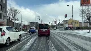 2023年2月15日 新潟市西区〜JR新潟駅までの走行動画 降雪、道路状況 三条小須戸線