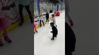 3 year old Armie learning to skate on Balance Blades hockey skates