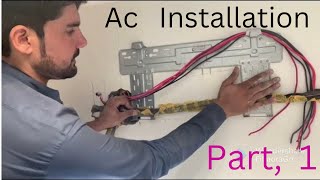 Ac installation for underground piping// ac ko kese lagaye// gree inverter ac installation indoor