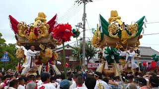 曽根天満宮　宵宮　中筋西　南之町　宮前　屋台練り