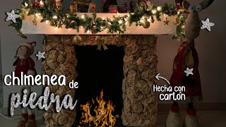 🎄 CHIMENEA de CARTÓN para NAVIDAD simulando PIEDRA (Decoraciones Navideñas) Christmas Decorations