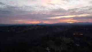 Dramatic Drone Footage=Sunrise of active" Volcano Mt Hood. Be Blessed as you enjoy the View & Music
