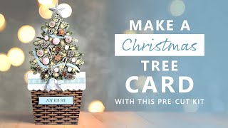 Crafting Made Easy: Christmas Tree Card With Pre-Cut Pieces! 🎅✂️❌
