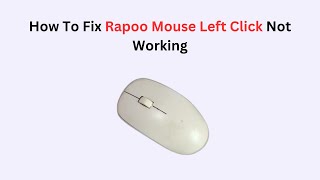 How To Fix Rapoo Mouse Left Click Not Working