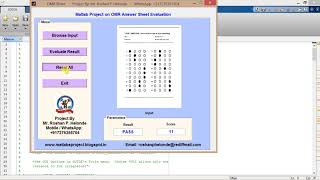 OMR Answer Sheet Evaluation Using Matlab Project