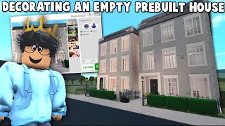 DECORATING AN EMPTY PREBUILT BLOXBURG HOUSE IN THE NEW HOUSE CATALOG UPDATE