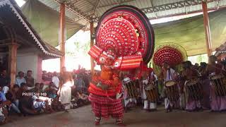 പുള്ളിക്കരിങ്കാളി തെയ്യത്തിന്റെ പുറപ്പാട്.