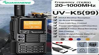 Quansheng UV-K6 Upgrade UV-K5 (99) Interphone 5W Air Band Radio Tyep C Charging UHF VHF DT