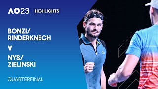 Bonzi/Rinderknech v Nys/Zielinski Highlights | Australian Open 2023 Quarterfinal